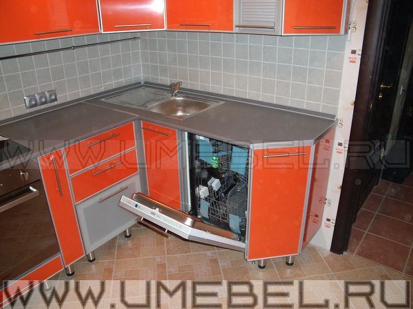 Серо Оранжевая Кухня Фото